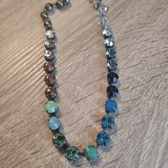 Sabika Blue, Green, Turqouise, Black, Brown And Beaded Choker Necklace-MINT! - Picture 10 of 10